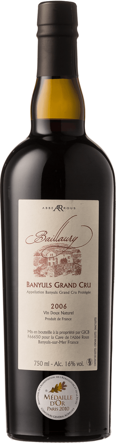 Banyuls Domaine Baillaury  Grand Cru