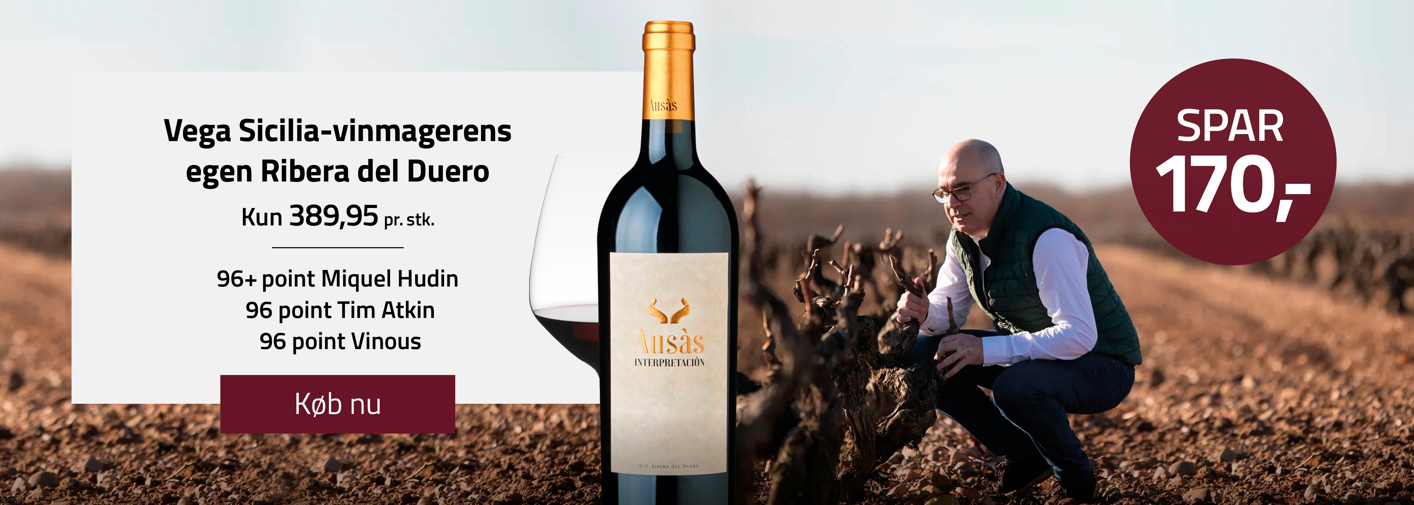 Luksuriøs og anmelderrost topvin fra Ribera del Duero - tilbud