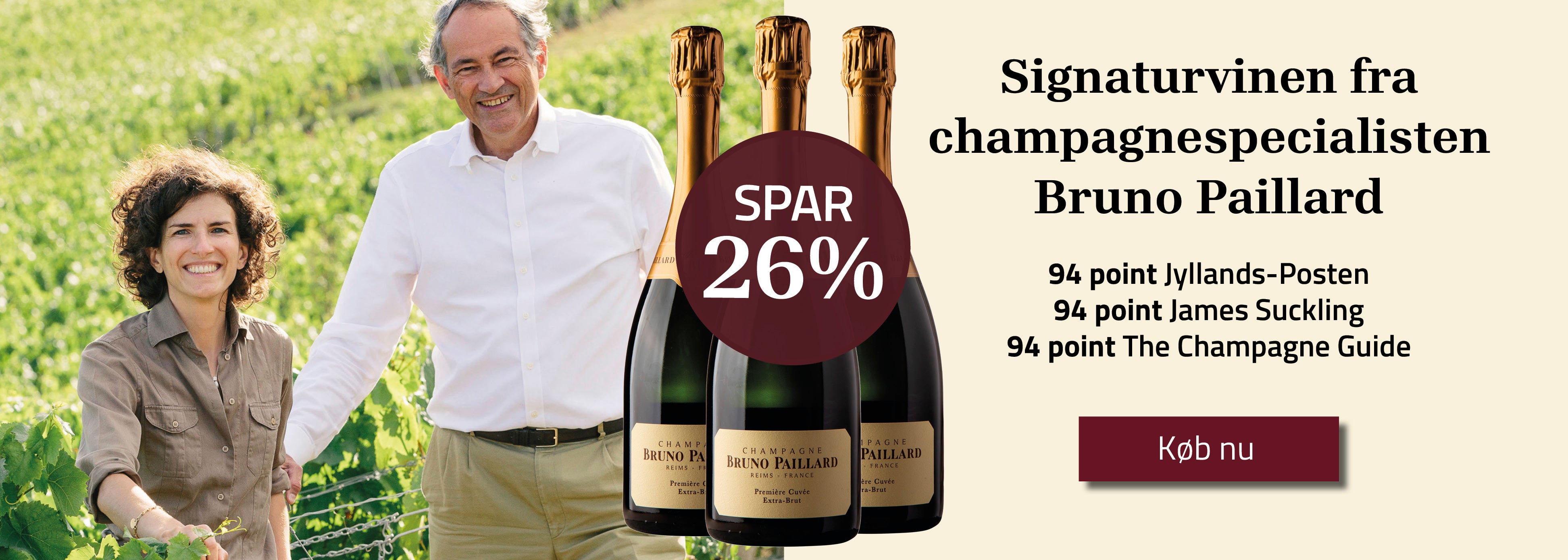 Spar 26 % på Champagne fra Bruno Paillard