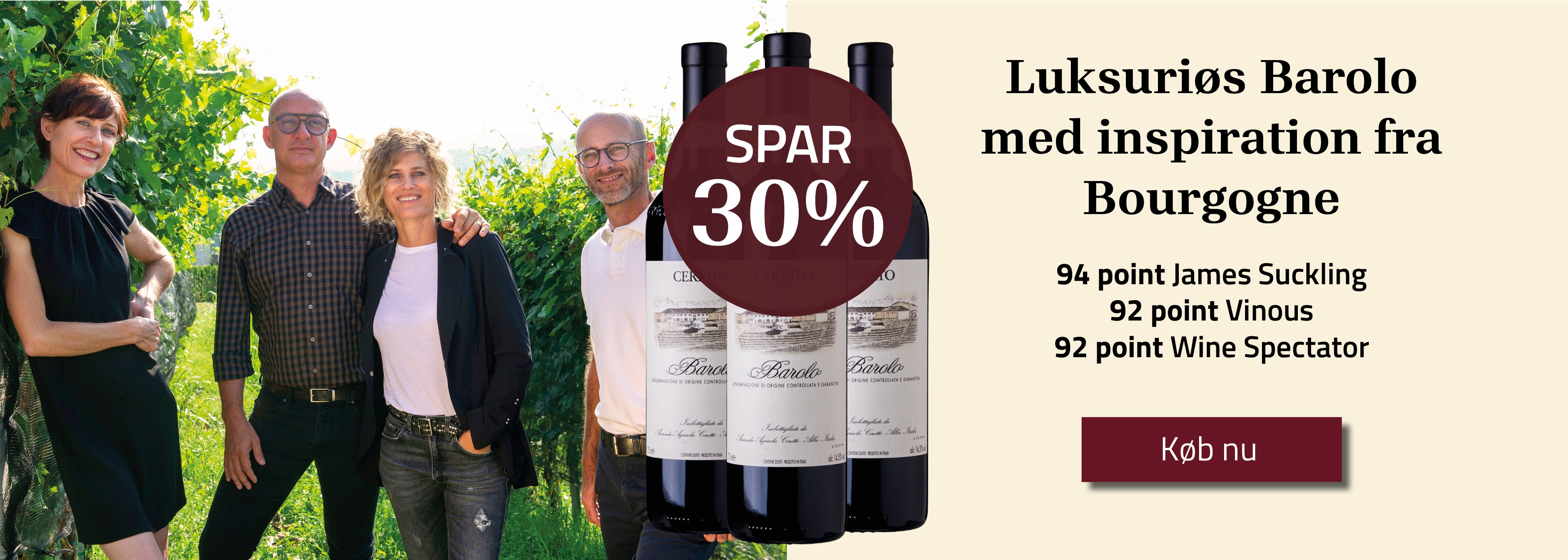 Burgundisk Barolo fra Ceretto - Spar 30 %