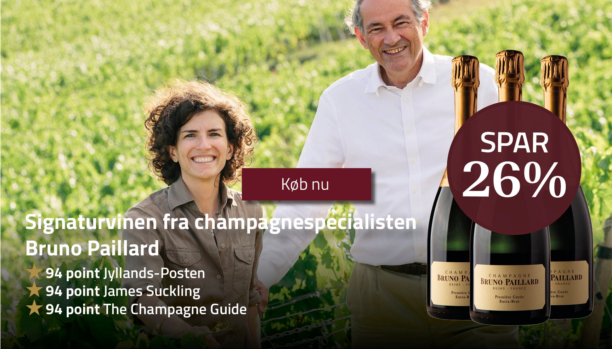 Spar 26 % på Champagne fra Bruno Paillard