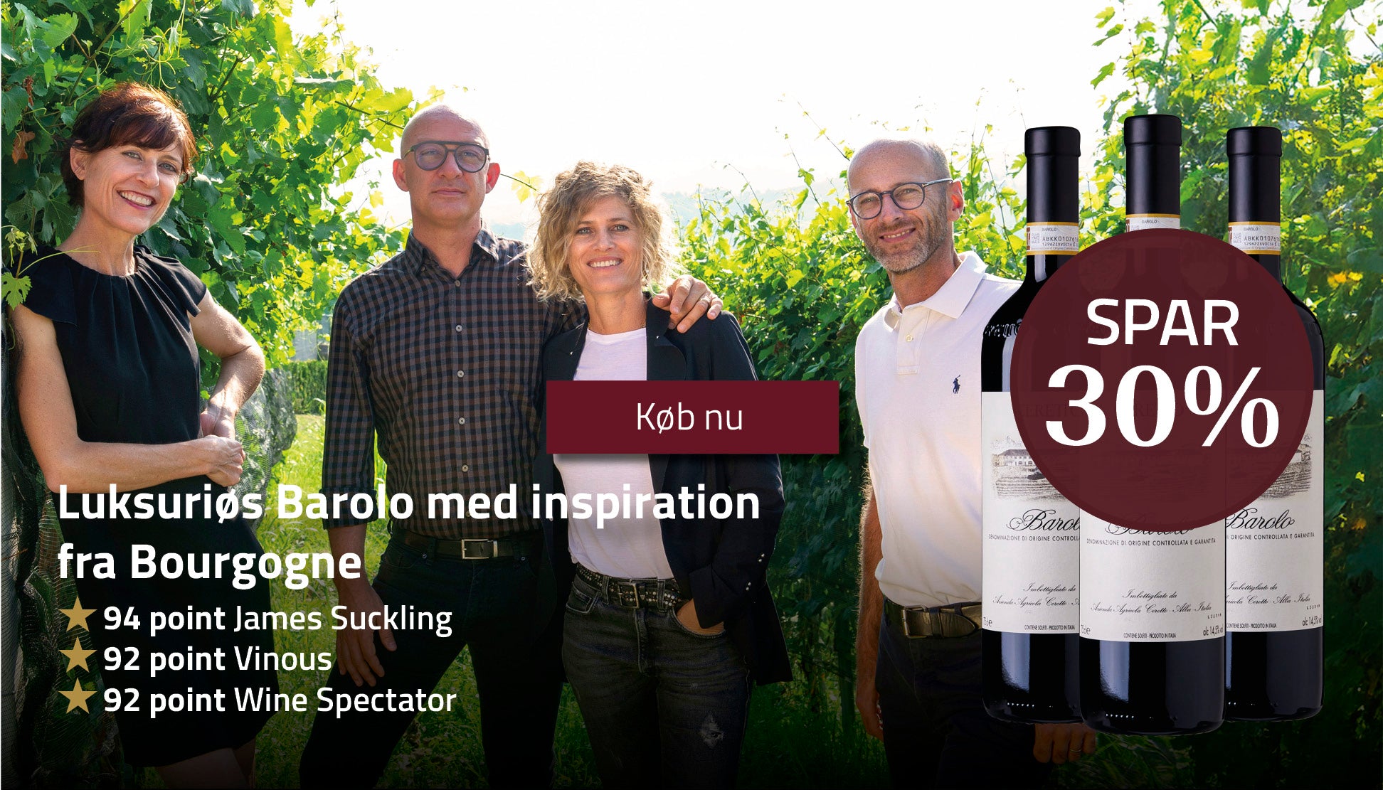 Burgundisk Barolo fra Ceretto - Spar 30 %