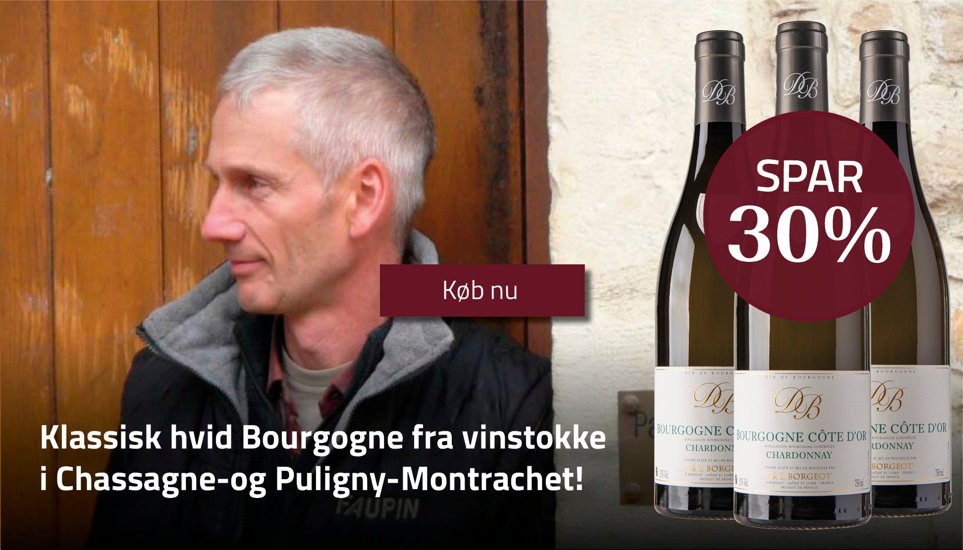 Spar 30 % på elegant hvid Bourgogne